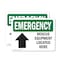Signmission Rescue Equipment Located Here, 5 in W x Rectangle, Vinyl Decal OS-2PACK-EM-D-35-L-10350 - alternate 1